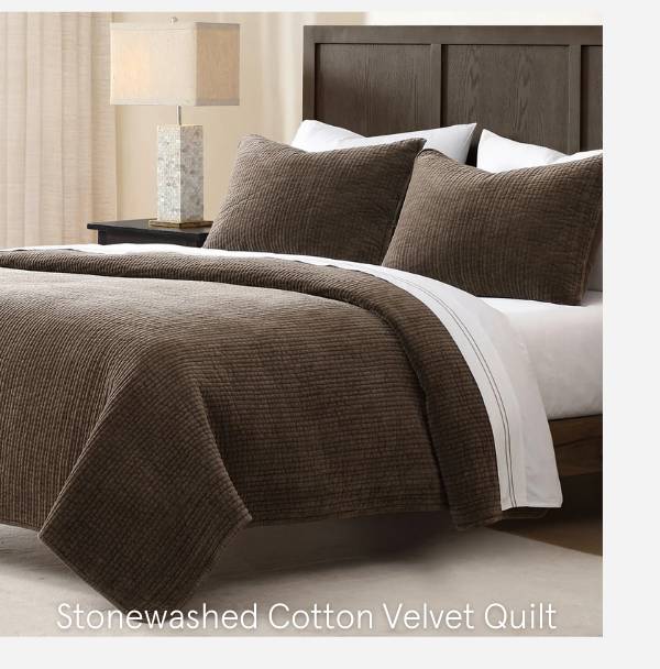 Stonewashed Cotton Velvet Quilt