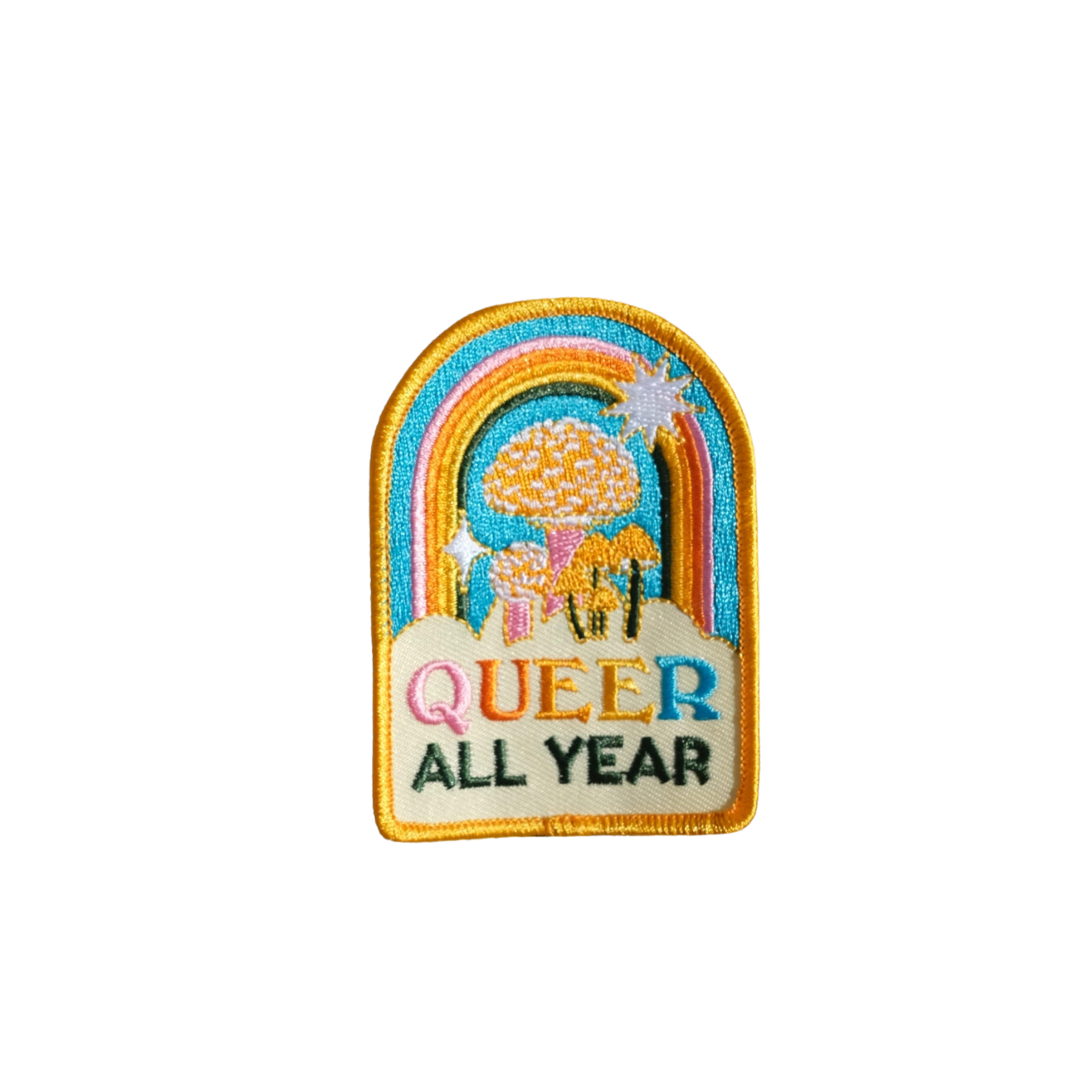 Image of Queer All Year Iron-On Patch
