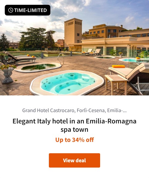 Elegant Italy hotel in an Emilia-Romagna spa town