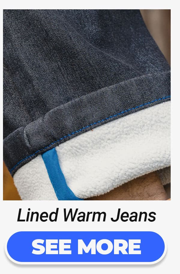 Button to shop lined warm jeans