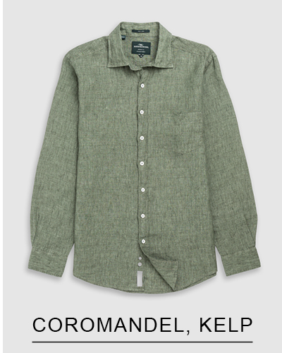 Shop Coromandel Sports Fit Shirt, Kelp online and instore at Rodd & Gunn