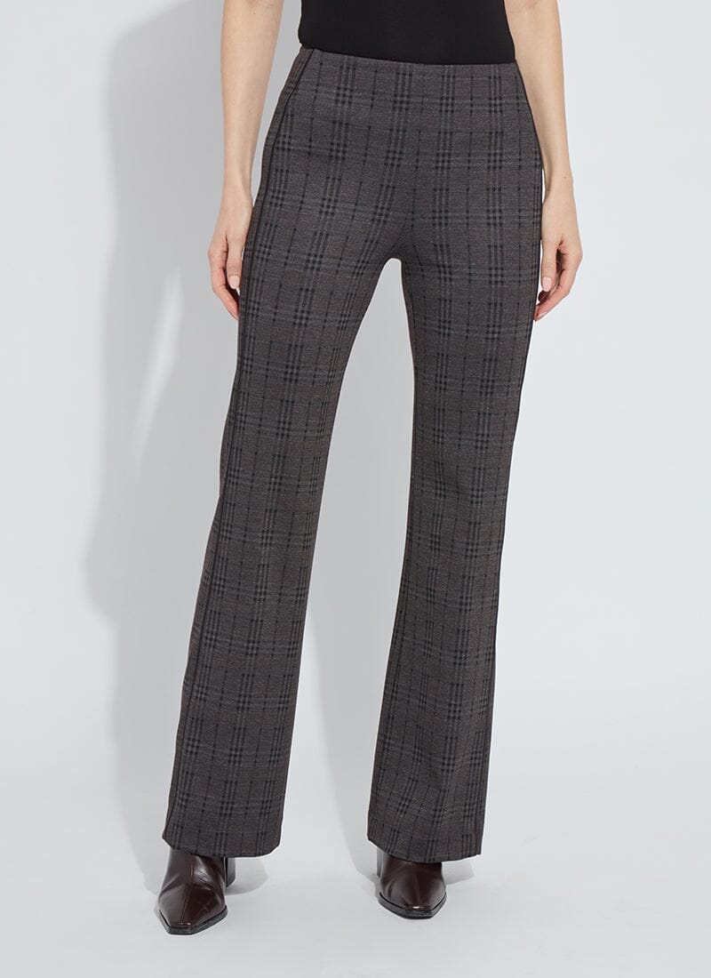 Image of Patterned Hi Waist Ponte Trouser w Satin Piping