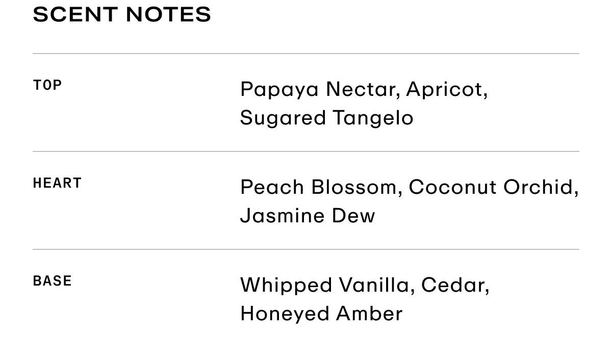 Scent Notes - Paradise Nectar