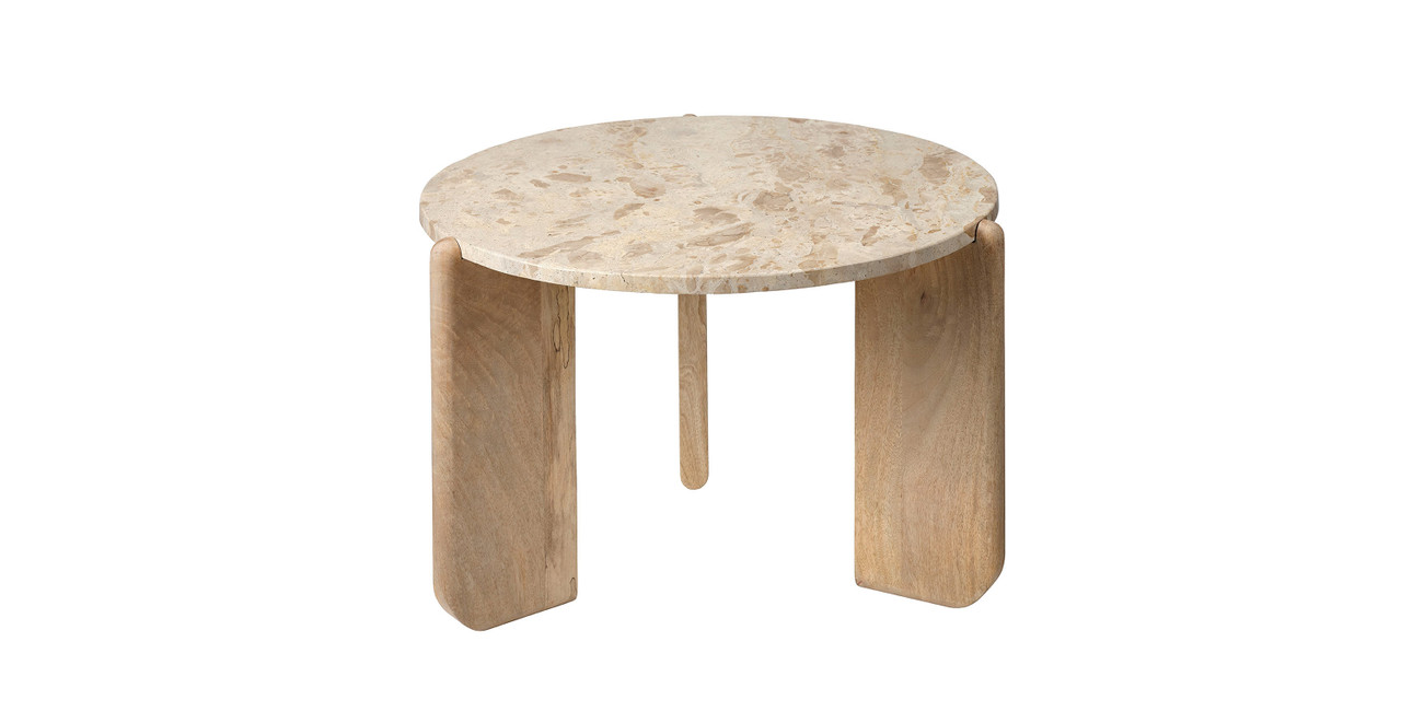 Image of Zeno Wood and Tendua Stone Coffee Table