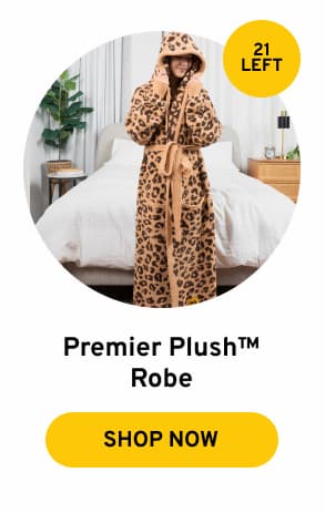 PREMIER PLUSH ROBE - CLASSIC LEOPARD