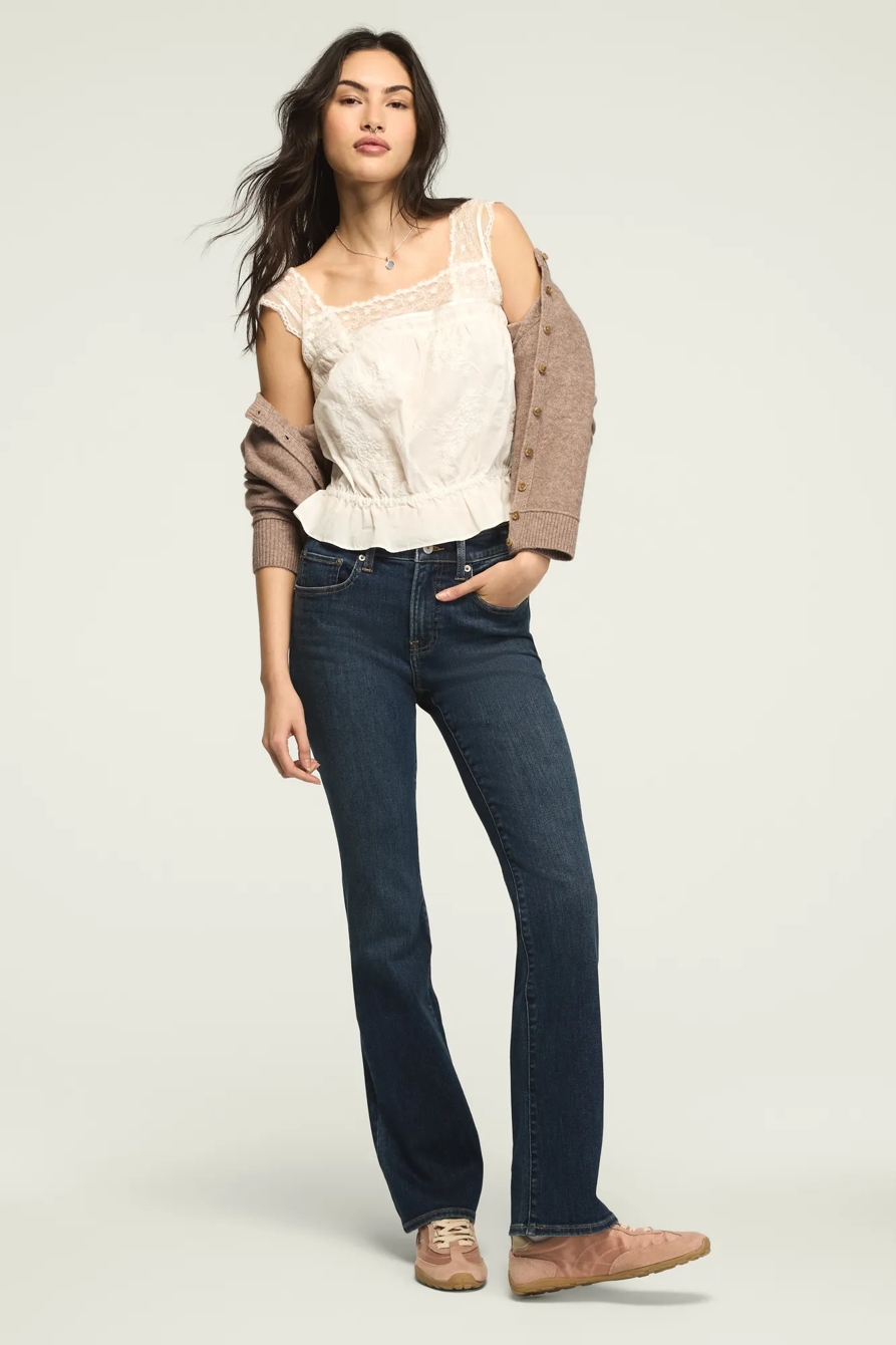 Image of Lucky Brand High Rise Curvy Boot - Women's Pants Denim Bootcut Jeans in Skyscrapers