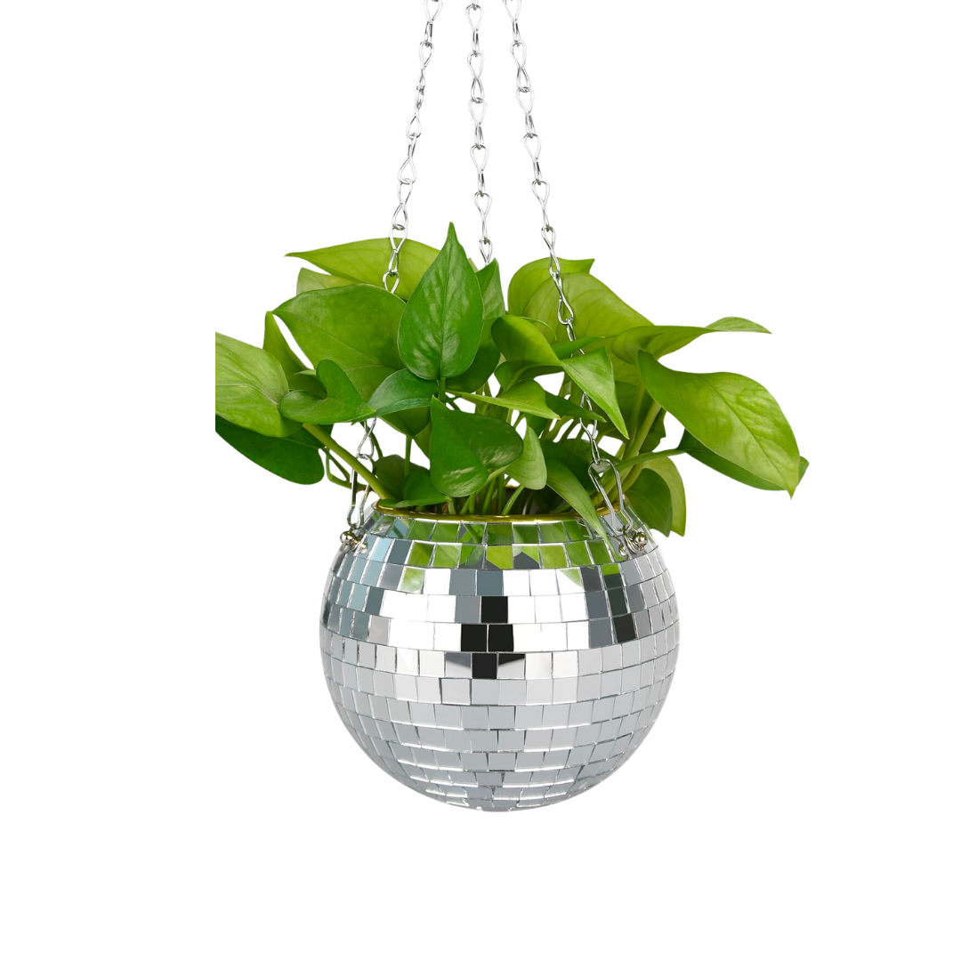 Image of Disco Ball Hanging Planter 6"