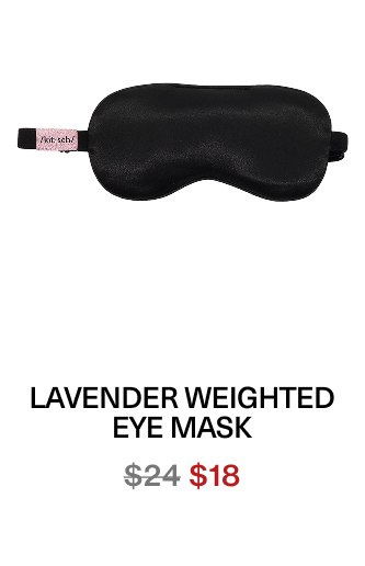 The Lavender Weighted Satin Eye Mask