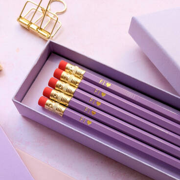 Lilac Personalised Pencil Gift Set