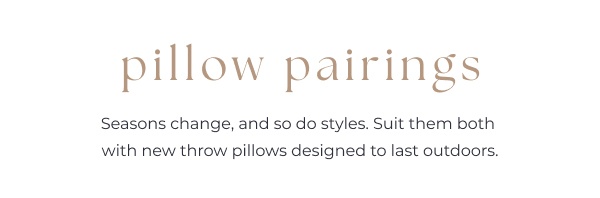 pillow pairings