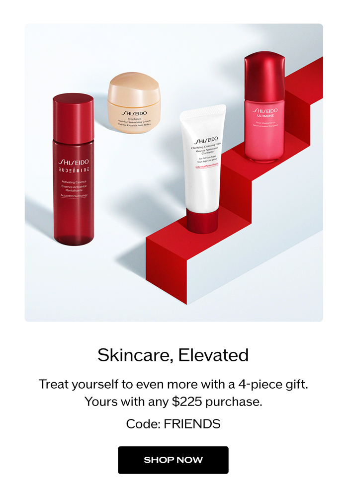 Skincare, Elevated. Code: FRIENDS