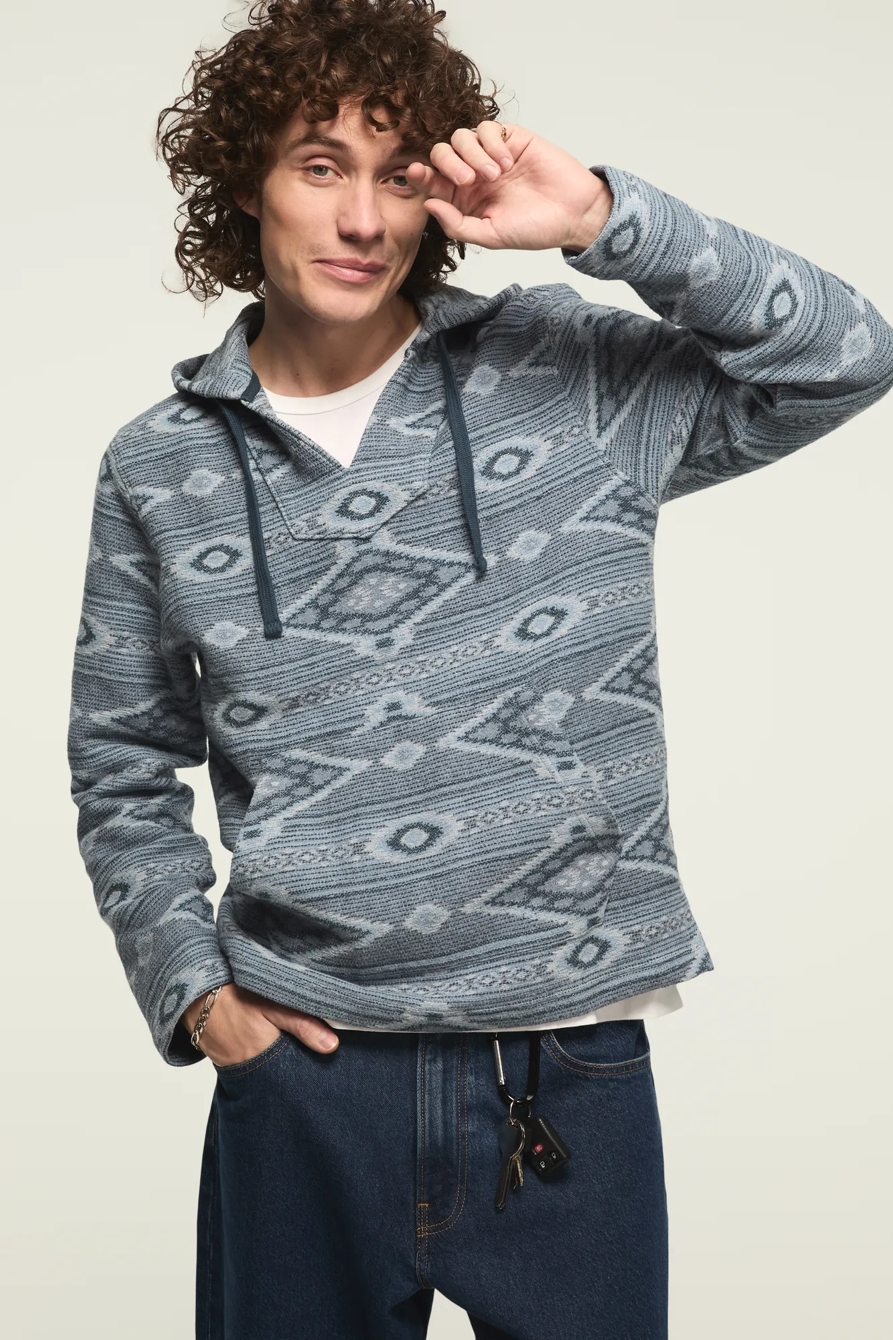 Image of Lucky Brand Woven Jacquard Baja in Blue Multi