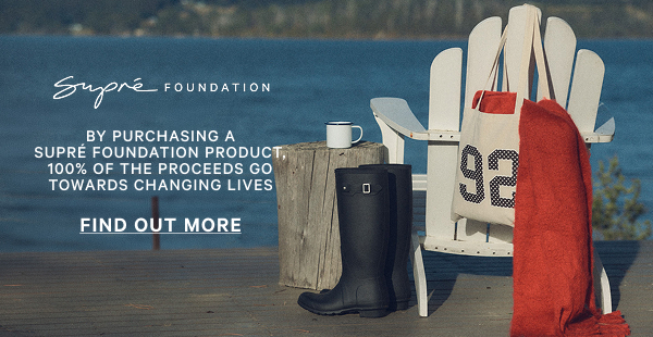 By purchasing a Supre foundation product, 100% of the proceeds go towards changing lives.