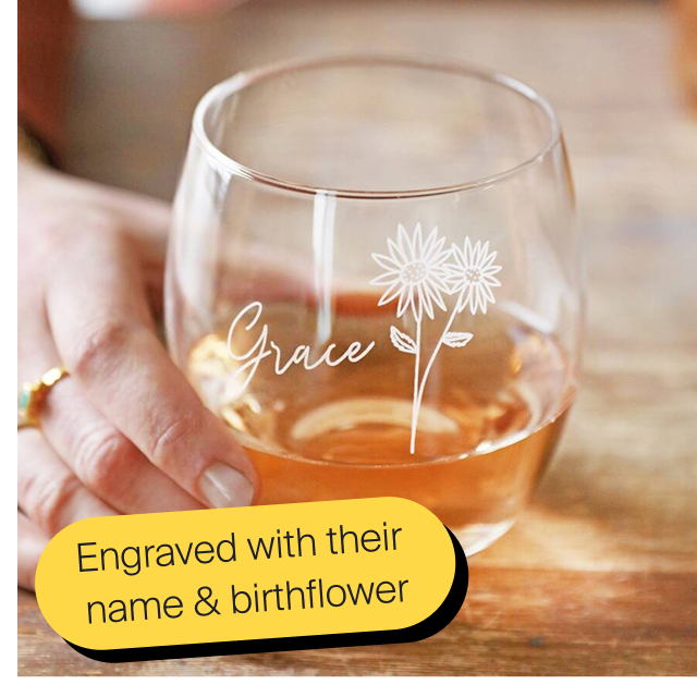 Personalised Birth Flower Tumbler