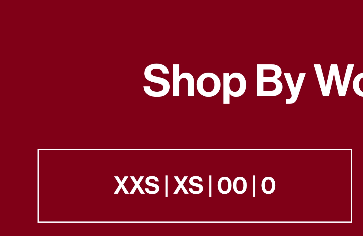 XXS | XS | 00 | 0