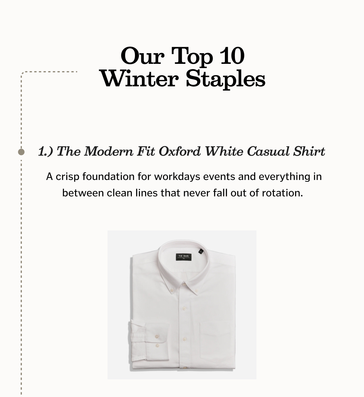 The Modern Fit Oxford White Casual Shirt