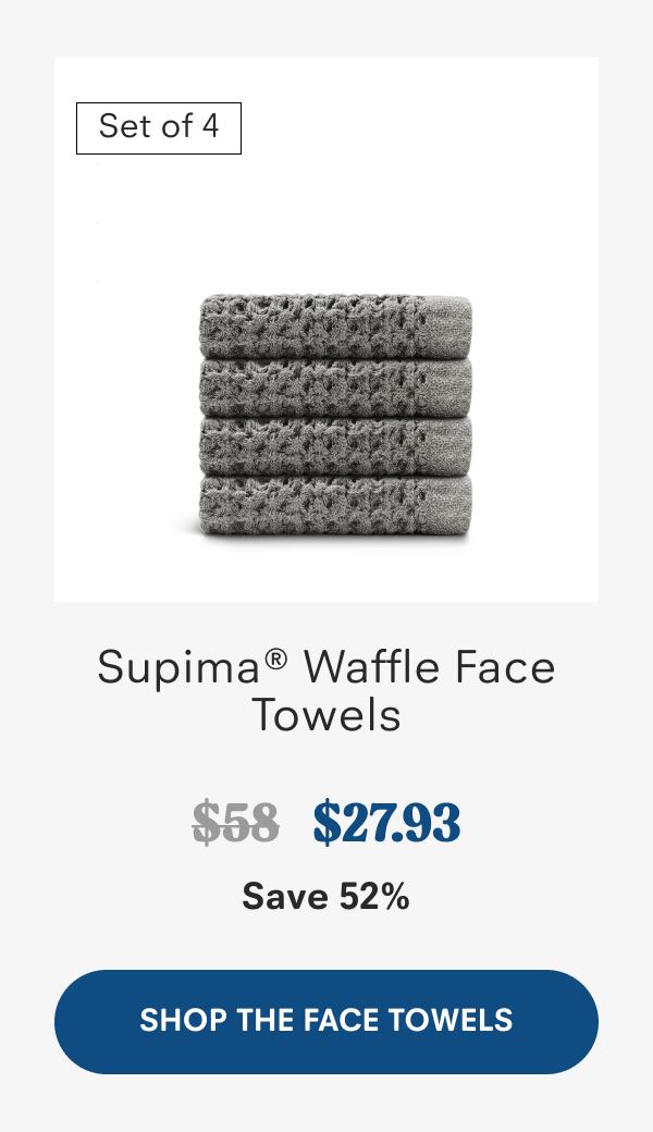 Supima® Waffle Face Towels