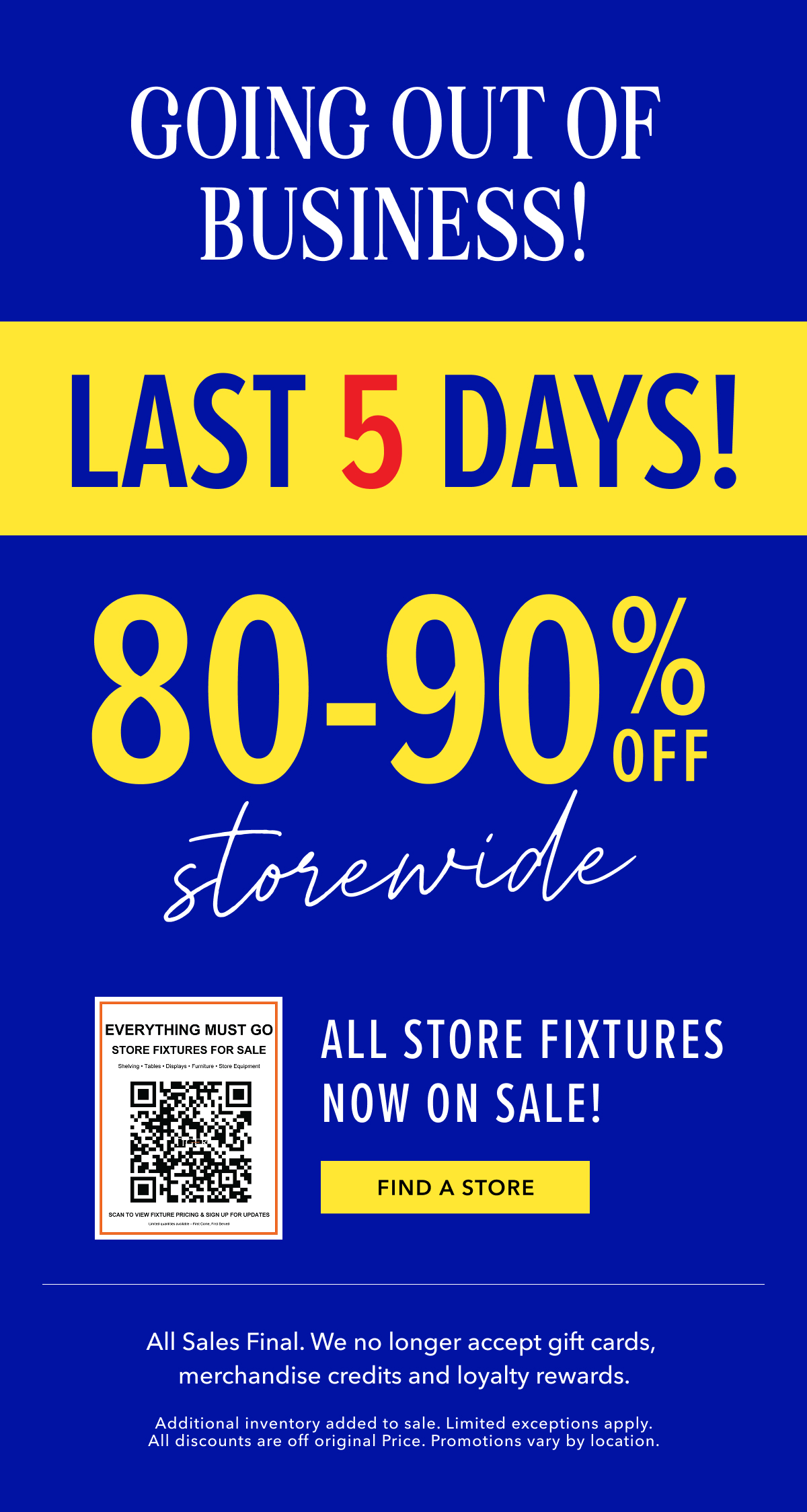 Store Closing Sale