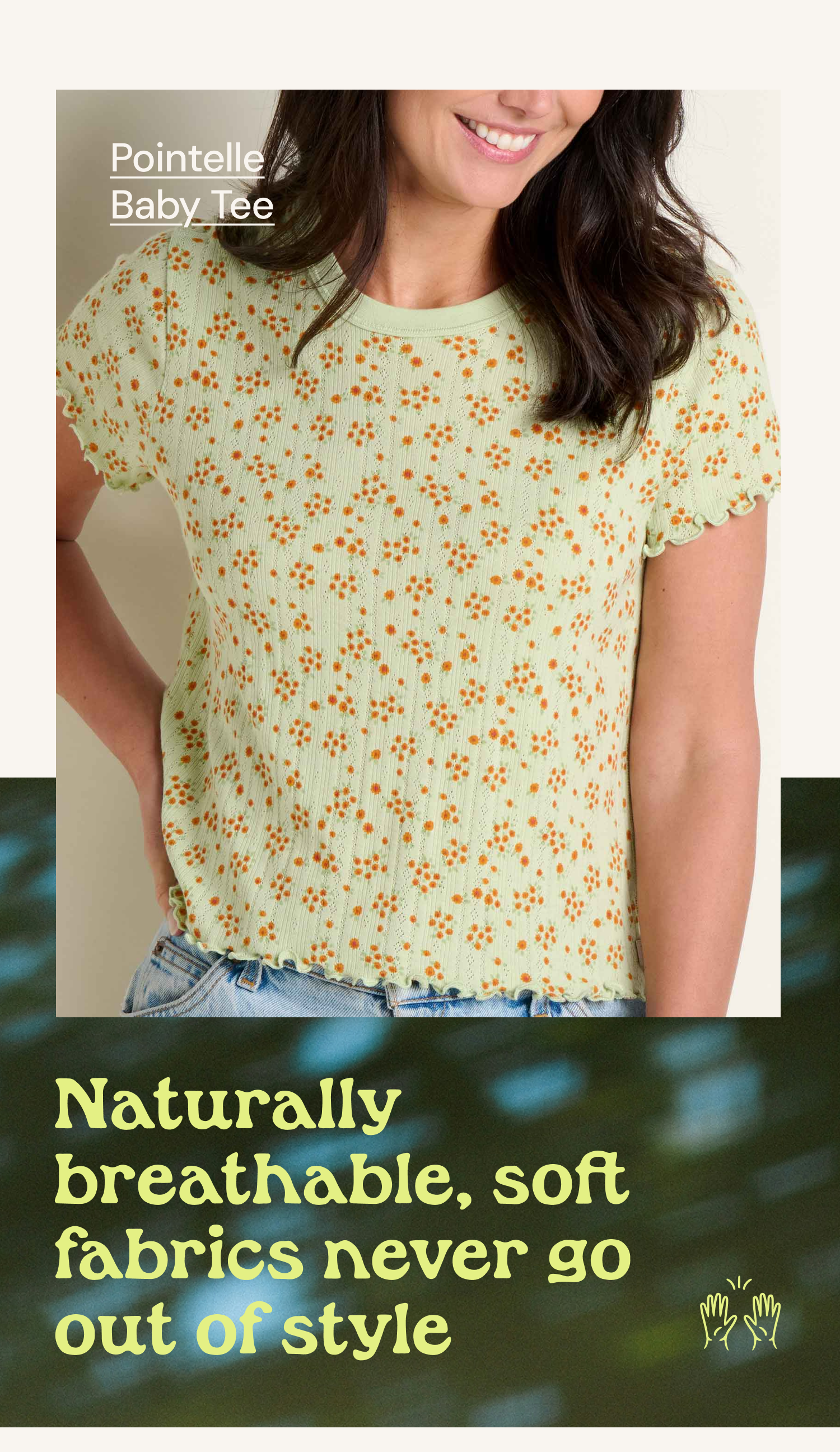Pointelle Baby Tee