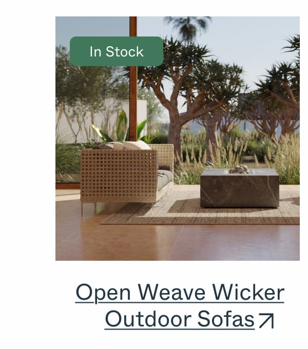 Open Weave Wicker Outdoor Sofas