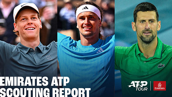 Jannik Sinner, Alexander Zverev and Novak Djokovic