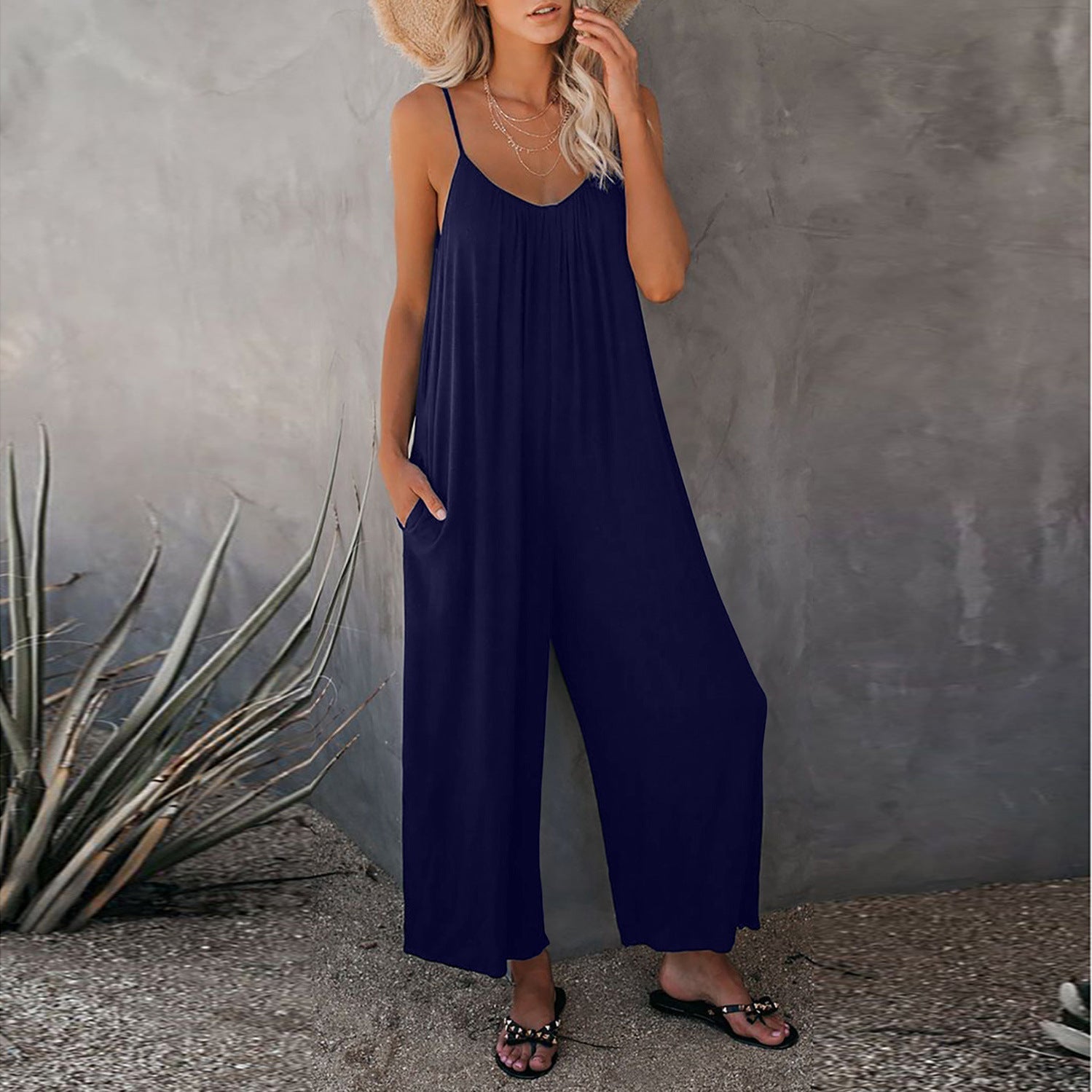 Image of Ultimate Flowy Wide leg Jumpsuit with Pockets