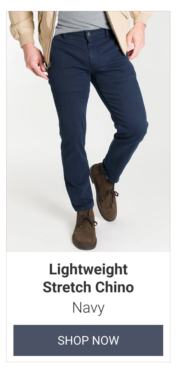 Navy Lightweight Stretch Chino