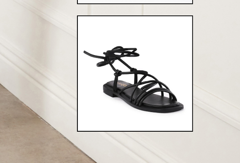 Lilac Two Lace Up Sandals