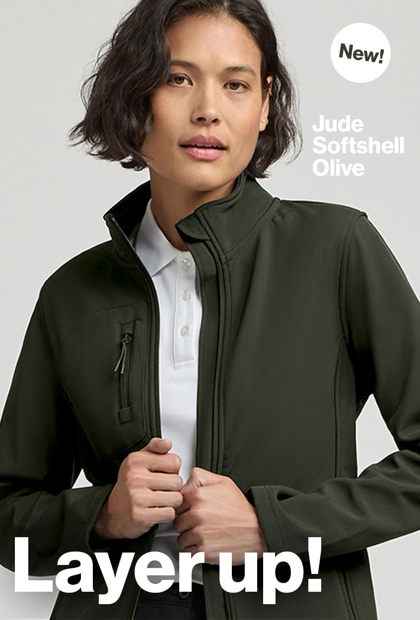 Layer Up! The Jude Softshell Jacket is new in Olive Green