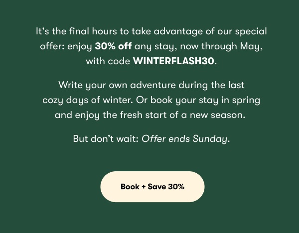 It's the final hours to take advantage of our special offer
