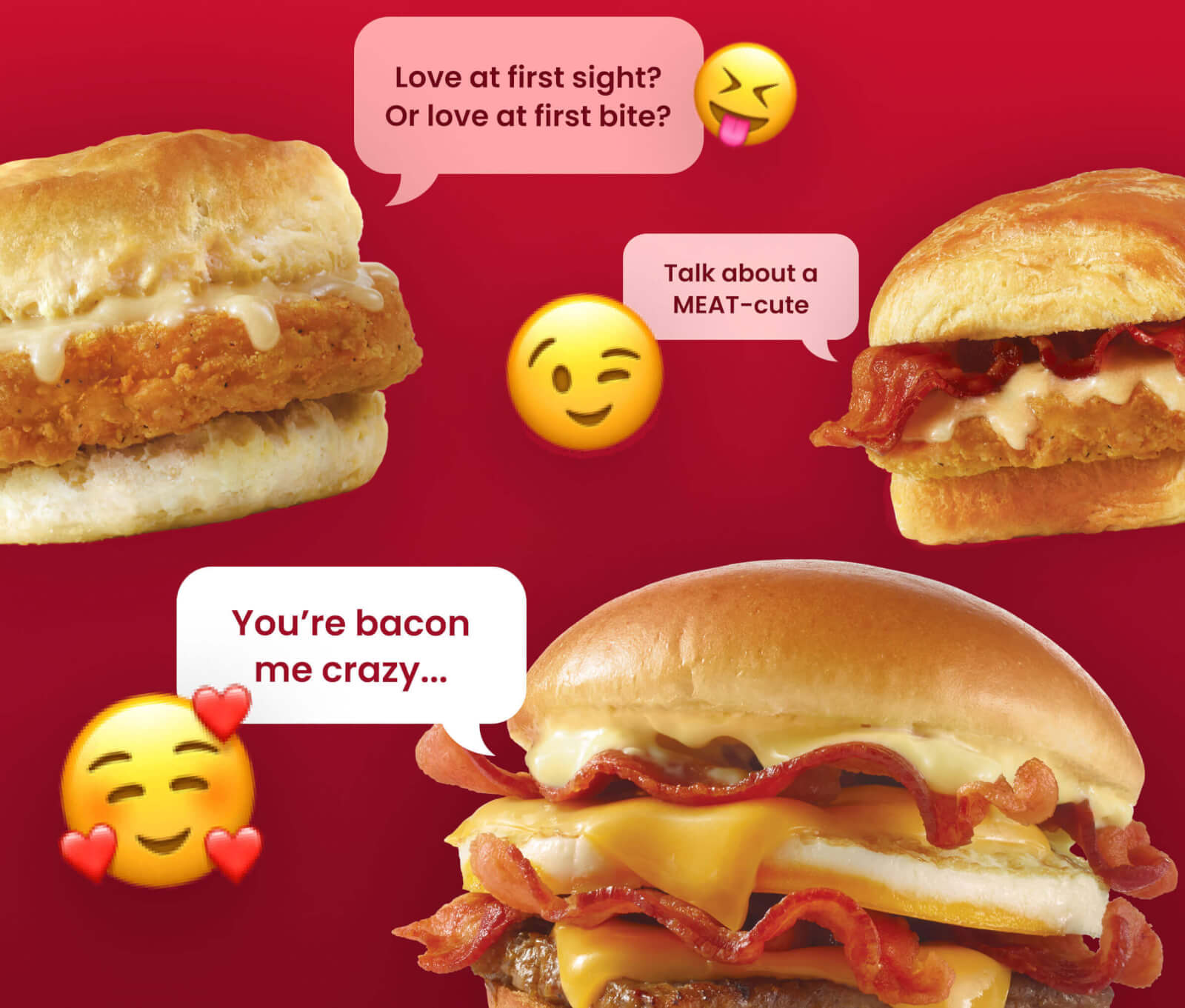 love at first sight? oOr love at first bite? Talk about a MEAT -cute You're bacon me crazy