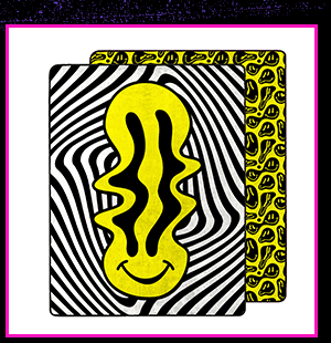 Trippin' Smileys Double-Sided Fleece Blanket
