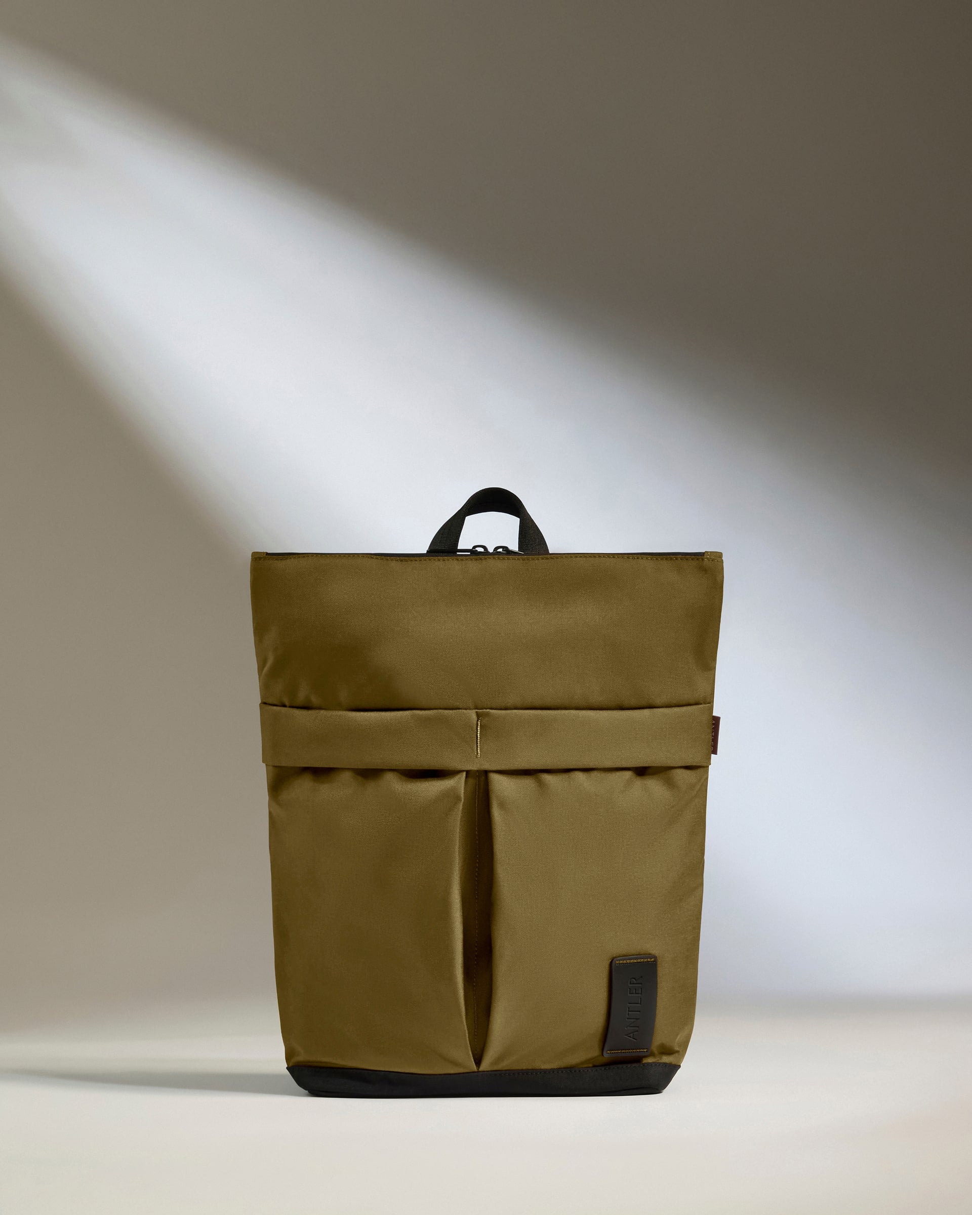 Image of Urban Core Zip Top Backpack in Olive Green