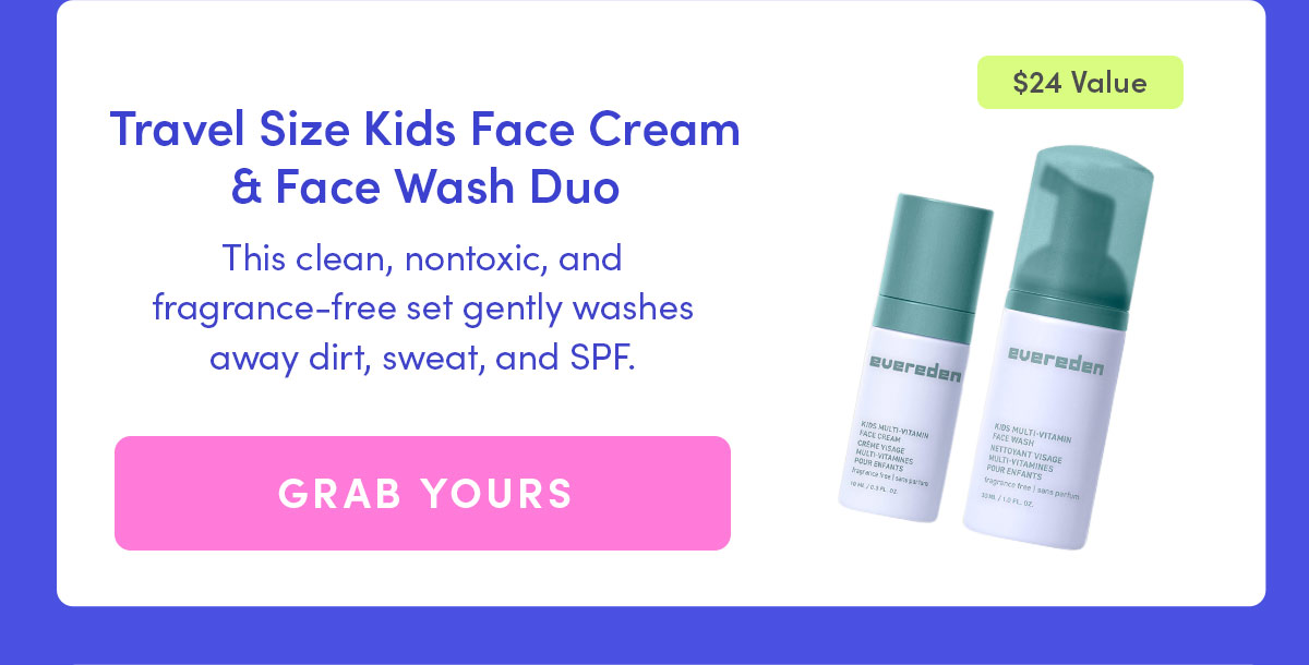 Travel Size Kids Face Cream & Face Wash Duo