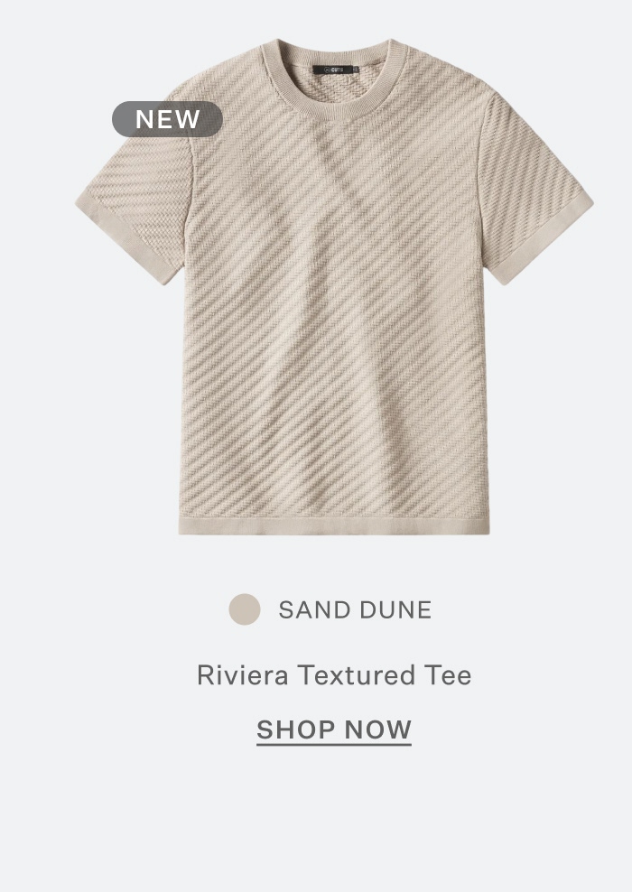 Riviera Textured Tee in Sand Dune