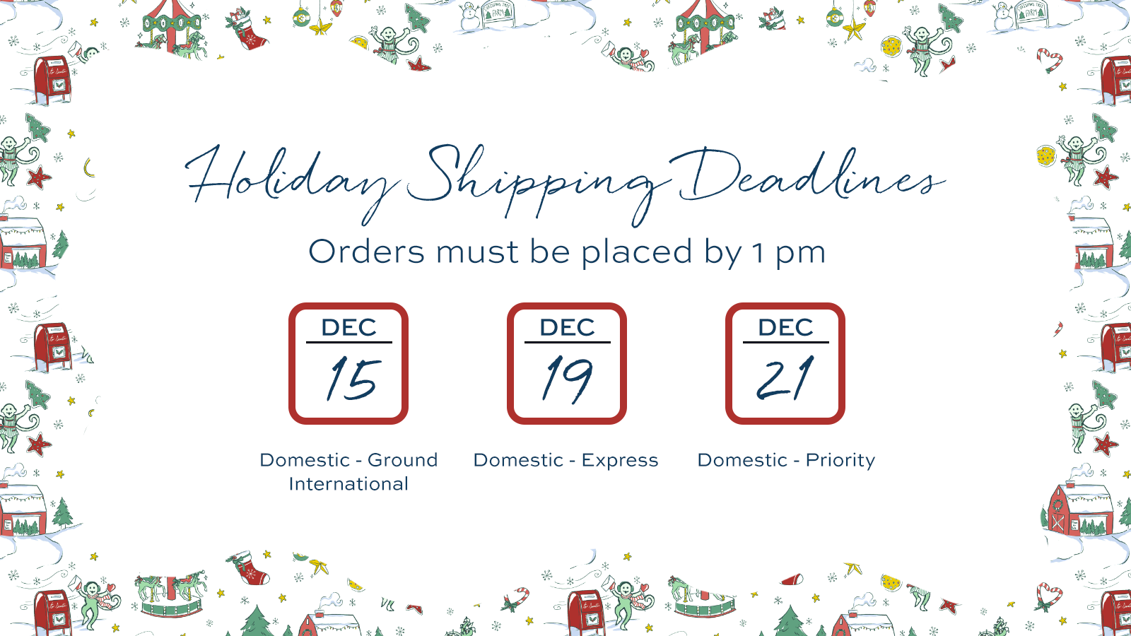Holiday Shipping