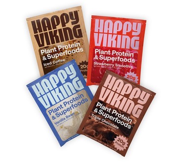 Happy Viking Plant Protein 16 Single Serving Sachets Variety Pack