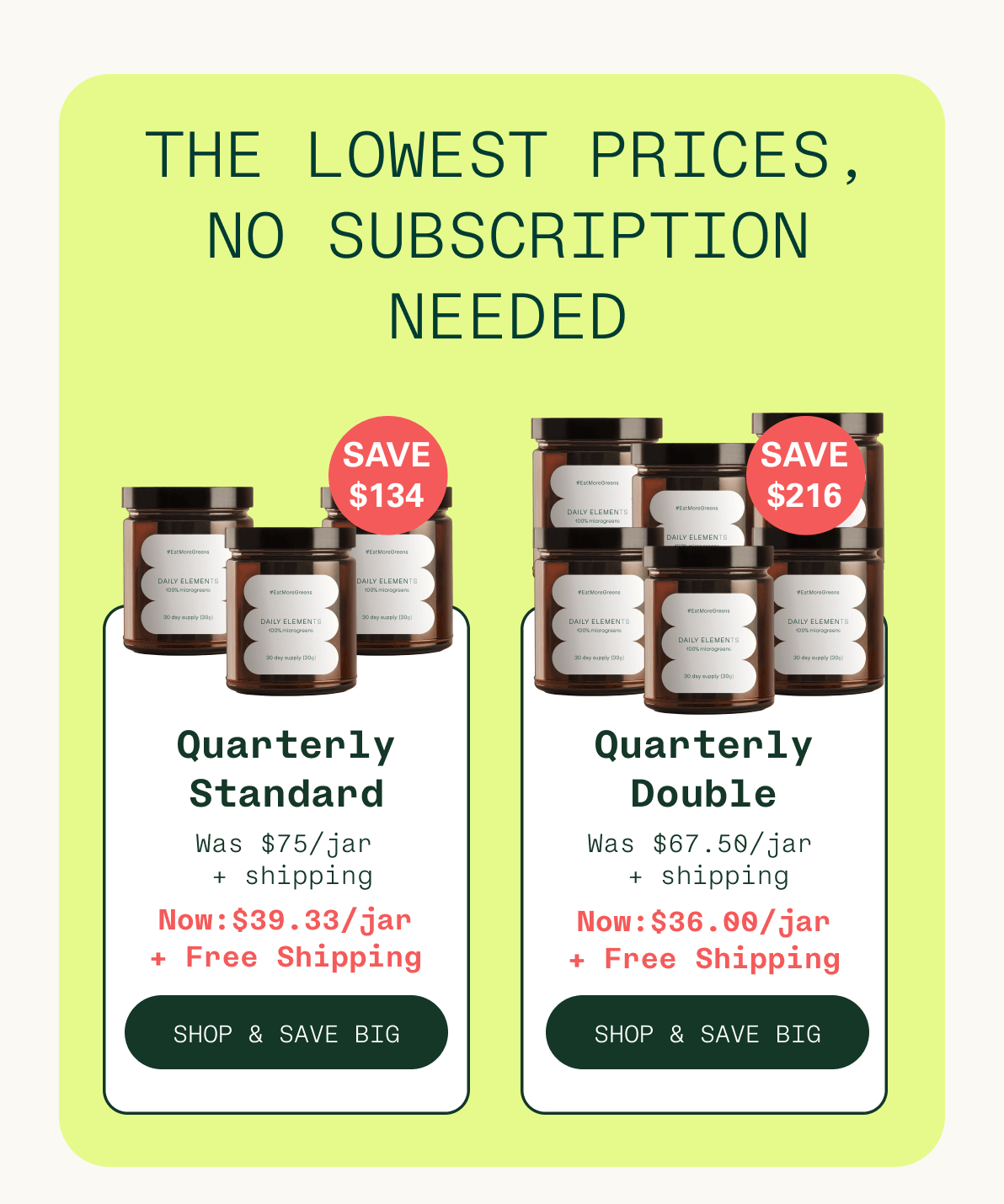 The Lowest Prices, No Subscription Needed
