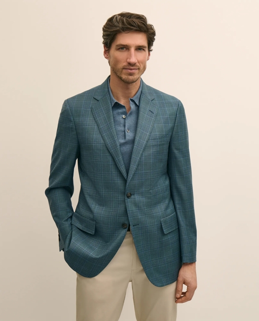 Image of Traditional Fit Wool Check Sport Coat