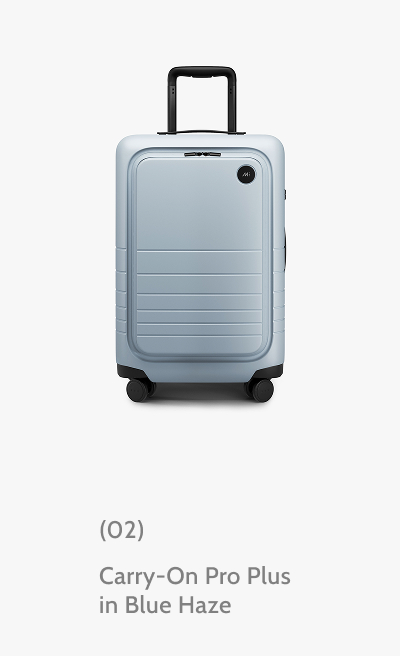 (02) Carry-On Pro Plus in Blue Haze.