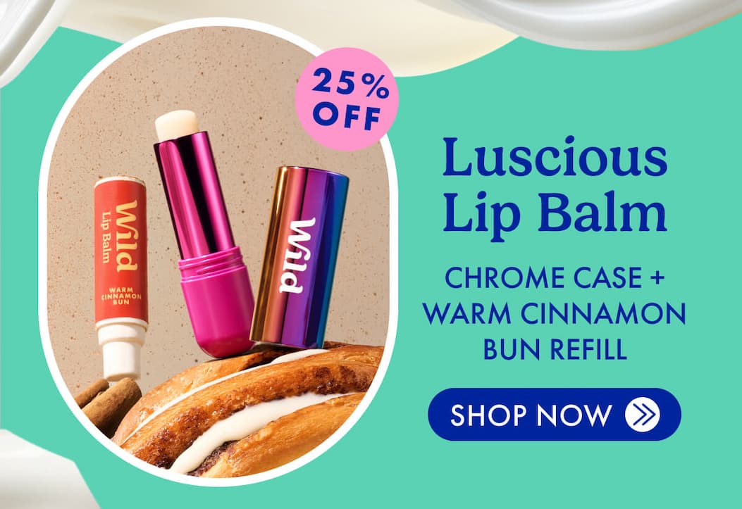 Luscious Lip Balm: Chrome Case + Warm Cinnamon Bun Refill