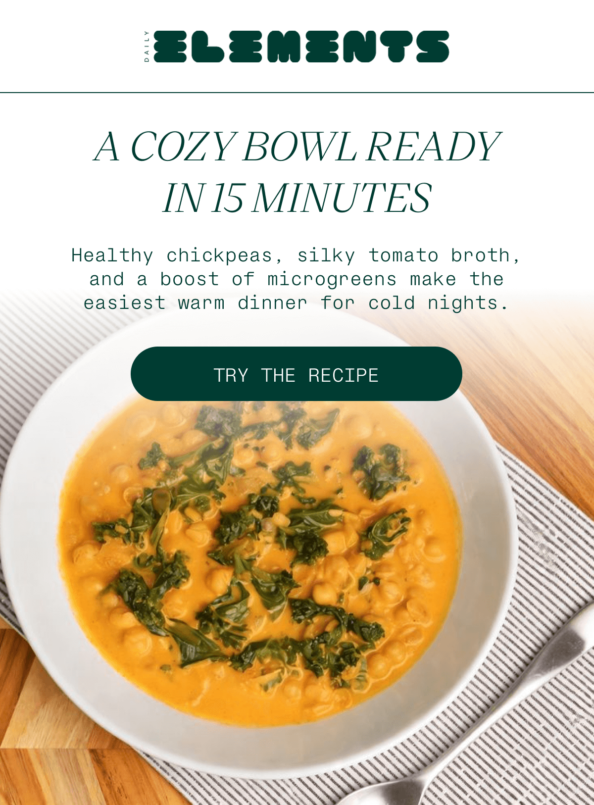 A COZY BOWL READY IN 15 MINUTES