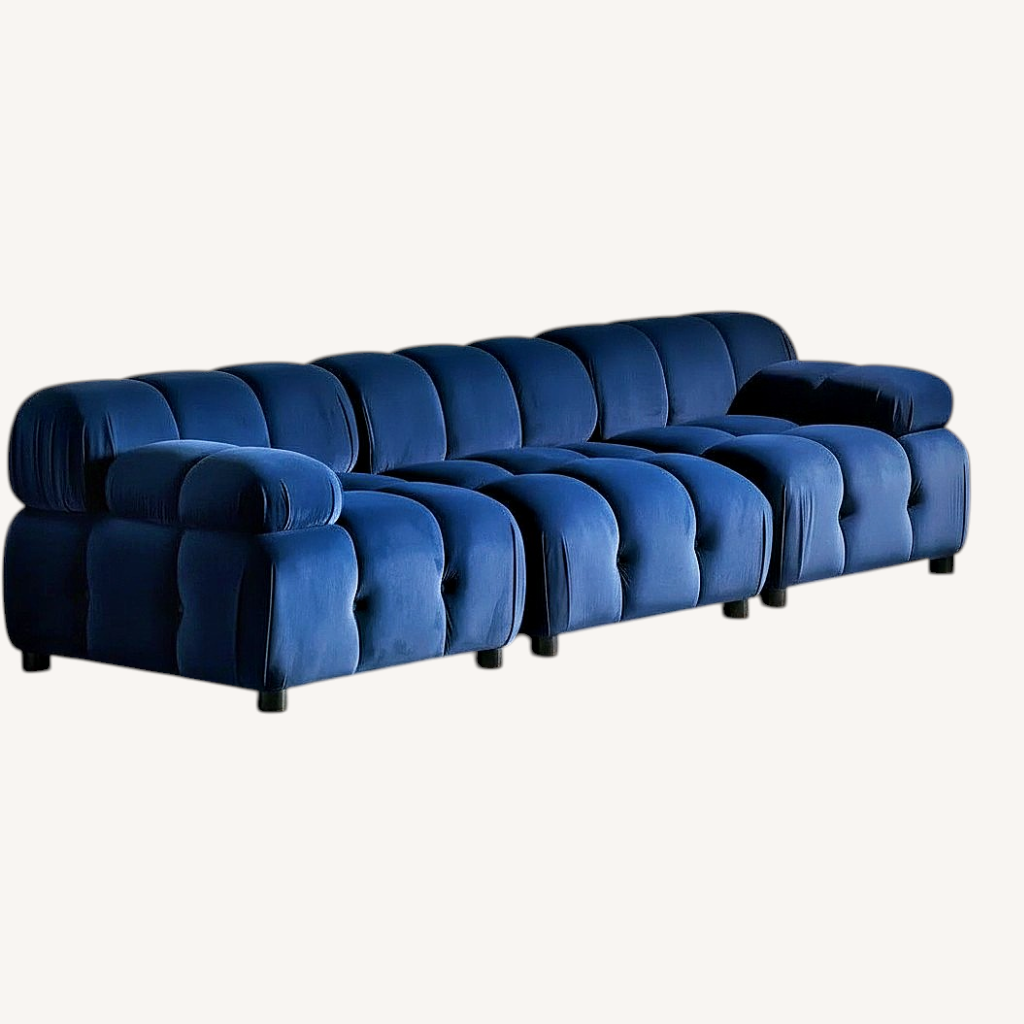 Image of Christopher Knight Home Dark Blue Tufted Sofa