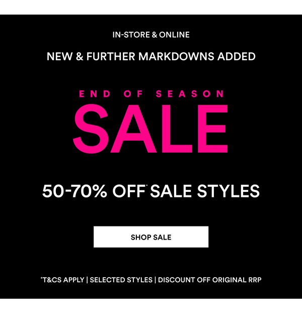 Shop up to 70% Off* Sale