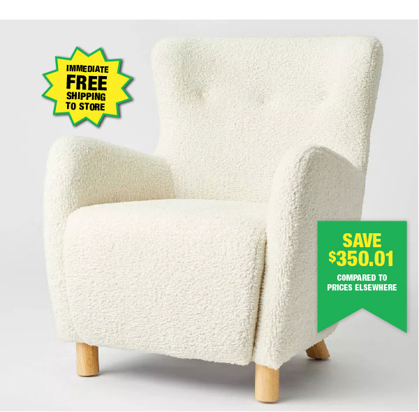 Velvet Wingback Accent Chair - ONLY $99.99!