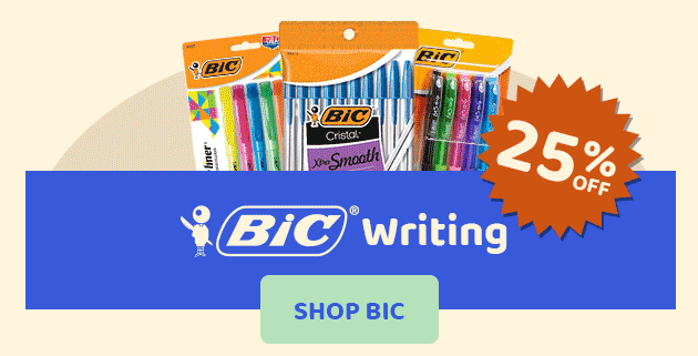 Bic Writing 25% off SHOP BIC