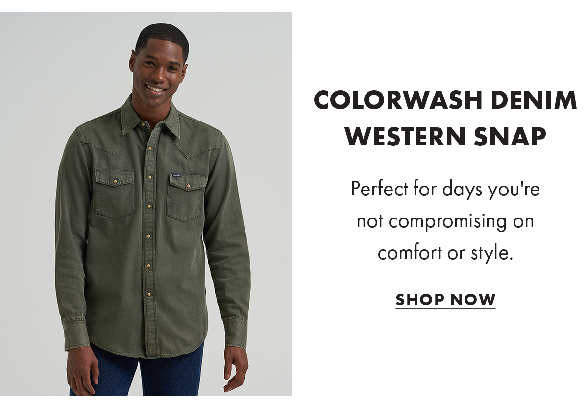 Colorwash Denim Western Snap Shop Now