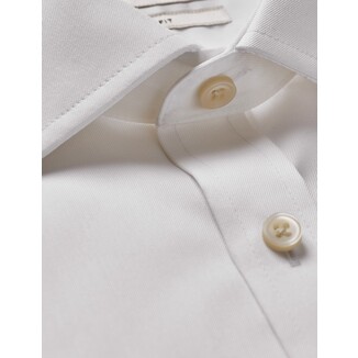 Non-Iron White Twill Slim Shirt - Windsor Collar - French Cuff