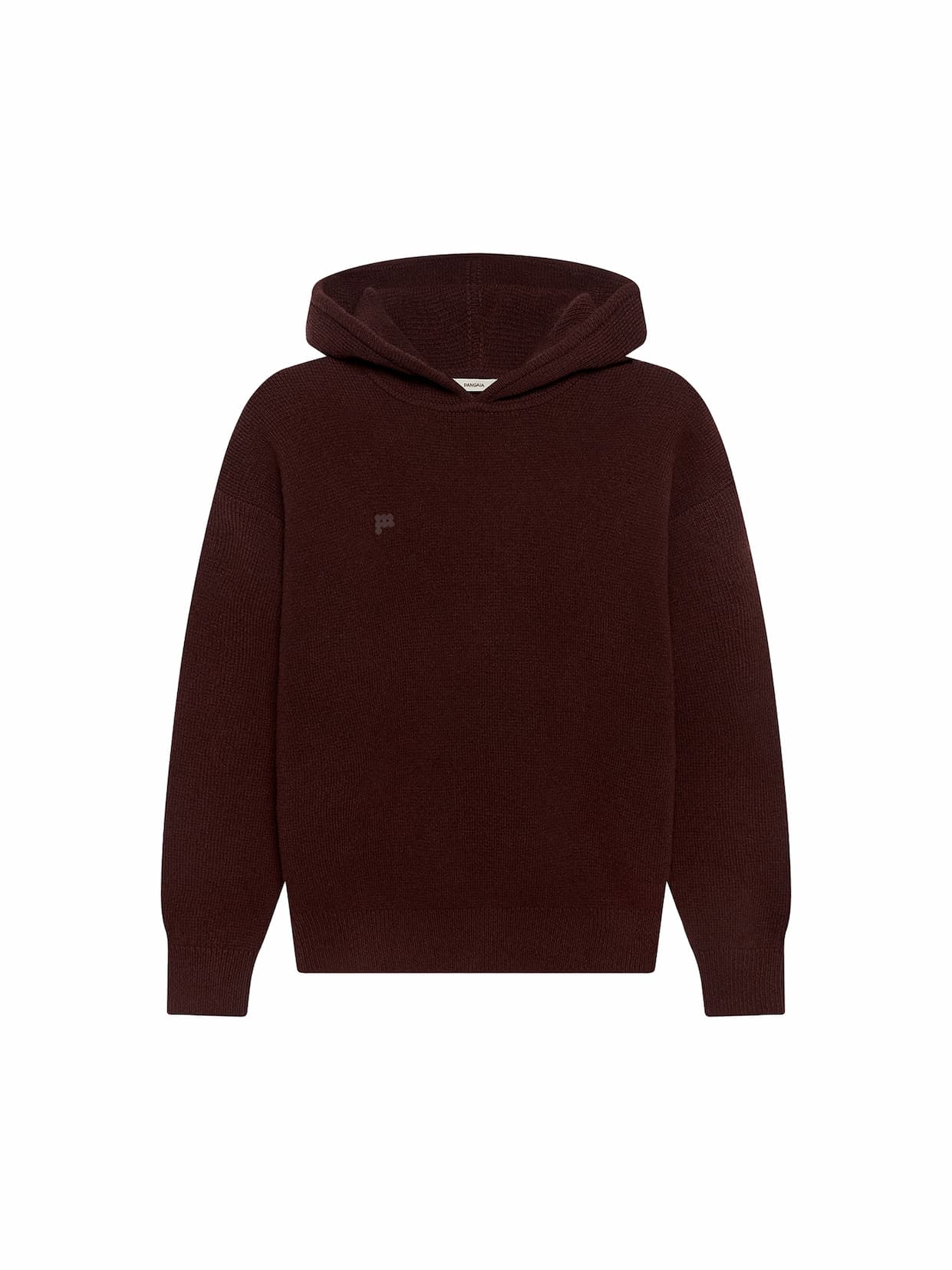 Womens Recycled Cashmere Hoodie - Dark Burgundy