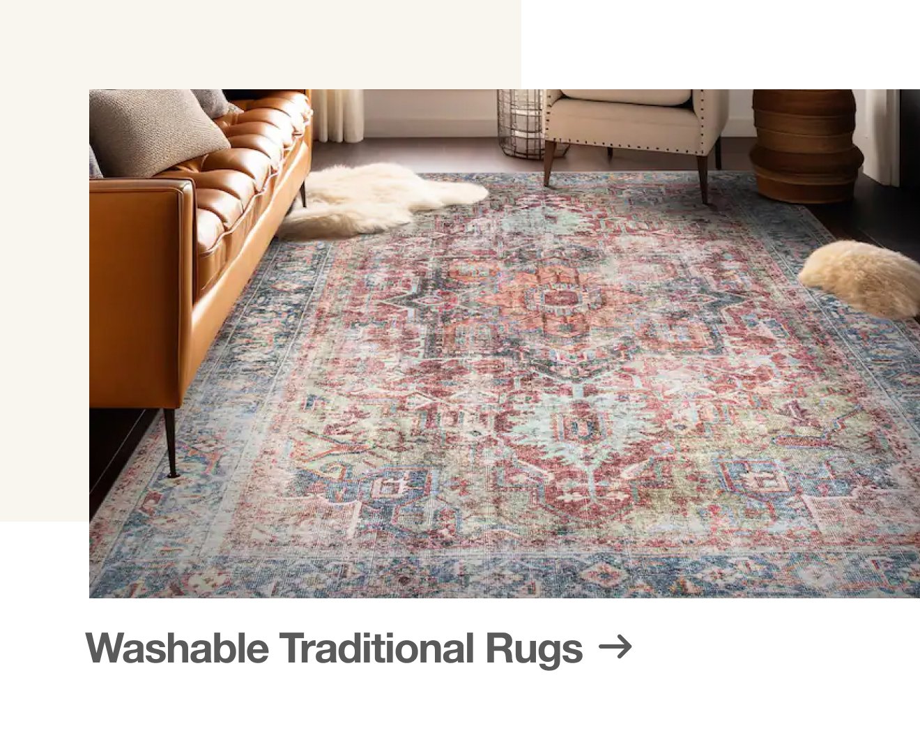 Save on Washable Traditional Rugs